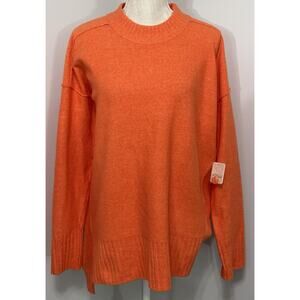 NEW Free People Oversized Phoebe Orange Sweater Scarlet Ibis S (Made Big) $168